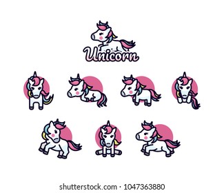 Unicorn Illustration Icon 