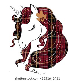 unicorn illustration. plaid pattern, ethnic pattern, fashion patterns and more