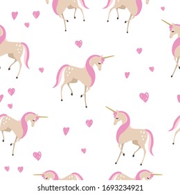 ilustración de unicorn en un patrón sin fisuras para proyectos personales, antecedentes, invitación, papel tapiz y muchos más