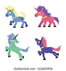 unicorn illustration set. cute illustration design