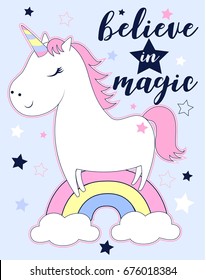 unicorn  illustration vector.