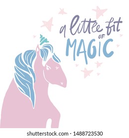 Unicorn illustration for your design. A little bit of magic