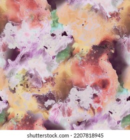 Unicorn Ink Watercolor. Galaxy Seamless Texture. Swirl Vector Splash. Liquid Splash Illustration. Fluid Seamless Background. Alcohol Ink Splash Paint. Water Color Holi Space. Trippy Abstract Painting