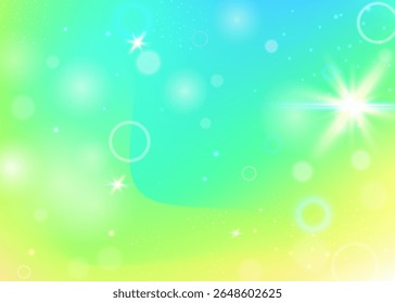 Unicorn Invitation. Green Magic Gradient. Fairy Pattern. Iridescent Mystical Mesh. Yellow Fantasy Background. Blue Pastel Hologram. Girl Backdrop. Candy Unicorn Invitation.