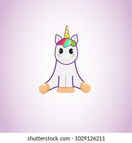 Unicorn isolated on background. For web site,poster,placard and wallpaper. Cute unicorn for mobile phone decoration,app,print material and greeting card.Creative art concept,vector illustration eps 10