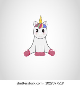 Unicorn isolated on background. For web site,poster,placard and wallpaper. Cute unicorn for mobile phone decoration,app,print material and greeting card.Creative art concept,vector illustration eps 10