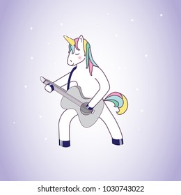 Unicorn isolated on background. For web site,poster,placard and wallpaper. Cute unicorn for mobile phone decoration,app,print material and greeting card.Creative art concept,vector illustration eps 10
