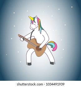 Unicorn isolated on background. For web site,poster,placard and wallpaper. Cute unicorn for mobile phone decoration,app,print material and greeting card.Creative art concept,vector illustration eps 10