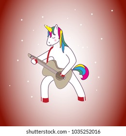 Unicorn isolated on background. For web site,poster,placard and wallpaper. Cute unicorn for mobile phone decoration,app,print material and greeting card.Creative art concept,vector illustration eps 10