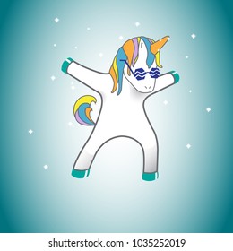 Unicorn isolated on background. For web site,poster,placard and wallpaper. Cute unicorn for mobile phone decoration,app,print material and greeting card.Creative art concept,vector illustration eps 10