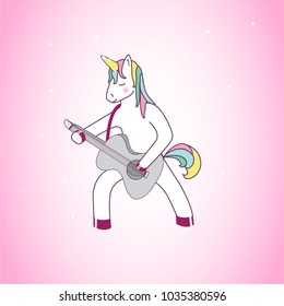 Unicorn isolated on background. For web site,poster,placard and wallpaper. Cute unicorn for mobile phone decoration,app,print material and greeting card.Creative art concept,vector illustration eps 10