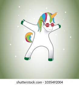 Unicorn isolated on background. For web site,poster,placard and wallpaper. Cute unicorn for mobile phone decoration,app,print material and greeting card.Creative art concept,vector illustration eps 10