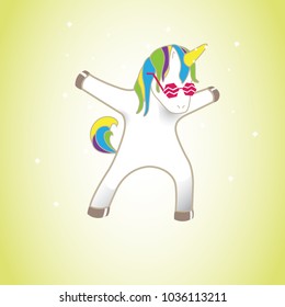 Unicorn isolated on background. For web site,poster,placard and wallpaper. Cute unicorn for mobile phone decoration,app,print material and greeting card.Creative art concept,vector illustration eps 10