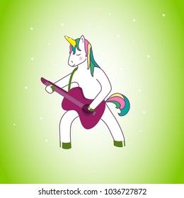 Unicorn isolated on background. For web site,poster,placard and wallpaper. Cute unicorn for mobile phone decoration,app,print material and greeting card.Creative art concept,vector illustration eps 10