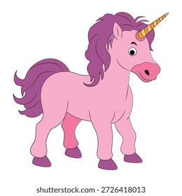 Un unicornio aislado sobre fondo blanco