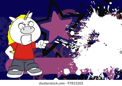 unicorn kid cartoon background in vector format