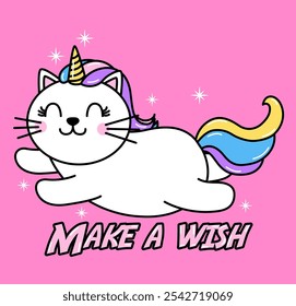 Unicornio gatito, pide un deseo