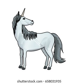 unicorn legendary mythical creature icon