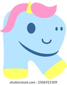 Unicorn Letter Alphabet Vector Element