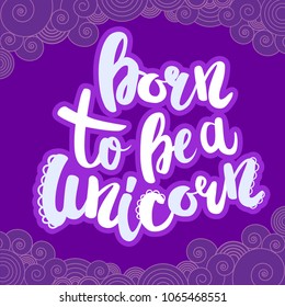 unicorn lettering art