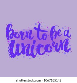 Unicorn Lettering card
