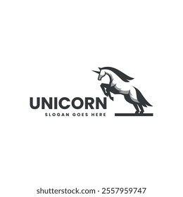 Unicorn Line Art Logo Teamplate