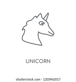 Unicorn linear icon. Unicorn concept stroke symbol design. Thin graphic elements vector illustration, outline pattern on a white background, eps 10.