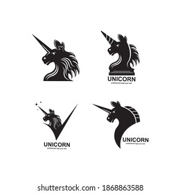 unicorn logo design icon symbol
