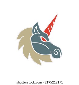 unicorn logo design simple modern.