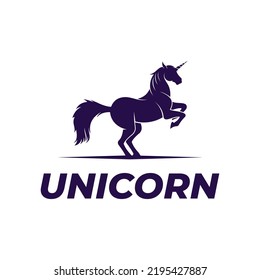 Unicorn logo design vector illustration