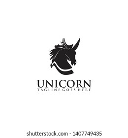 Unicorn logo design vector template