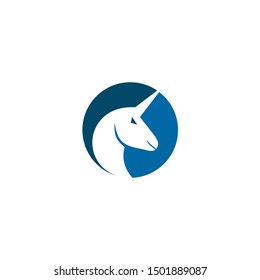 Unicorn logo design vector template