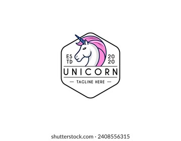 unicorn logo, elegant logo, unique