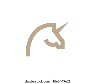 Unicorn logo horse vector icon