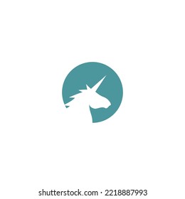 Unicorn logo icon design illustration vector