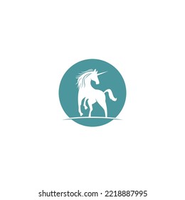 Unicorn logo icon design illustration vector