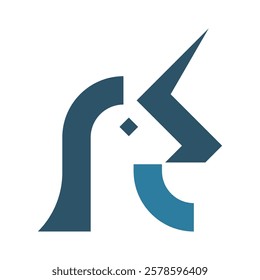 Unicorn logo icon design illustration