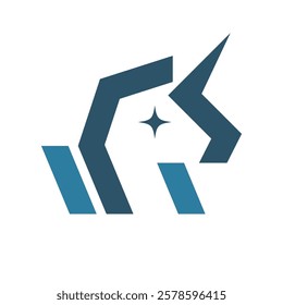 Unicorn logo icon design illustration