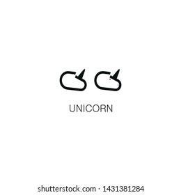 unicorn logo icon, suitable for company logo that require simple logo