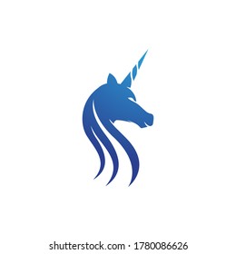 Unicorn Logo icon vector illustration design template