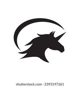 Unicorn logo icon, vector illustration design
