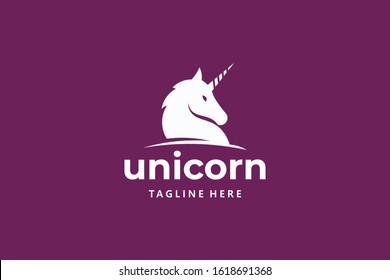 unicorn logo icon vector isolated