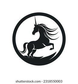 Plantilla de diseño de vectores de ilustración con logotipo de Unicorn