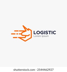 Unicorn logo modern logistics business, transportation and delivery logo design.