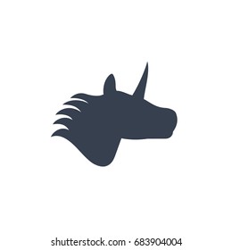 unicorn logo on white