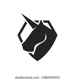 Unicorn logo template Isolated. Brand Identity. Icon Abstract Vector graphic