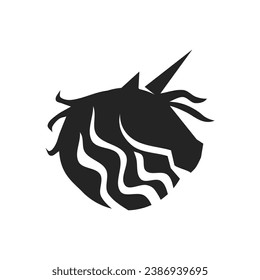 Unicorn logo template Isolated. Brand Identity. Icon Abstract Vector graphic