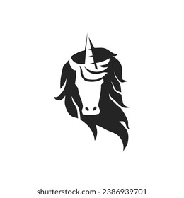 Unicorn logo template Isolated. Brand Identity. Icon Abstract Vector graphic