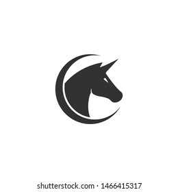 Unicorn logo template vector icon illustration design 