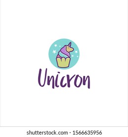unicorn logo vector character graphic modern abstract